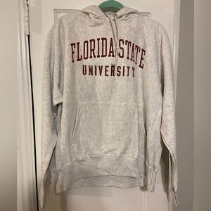 NWT Champion FSU Florida State University Gray Reverse Weave Hoodie